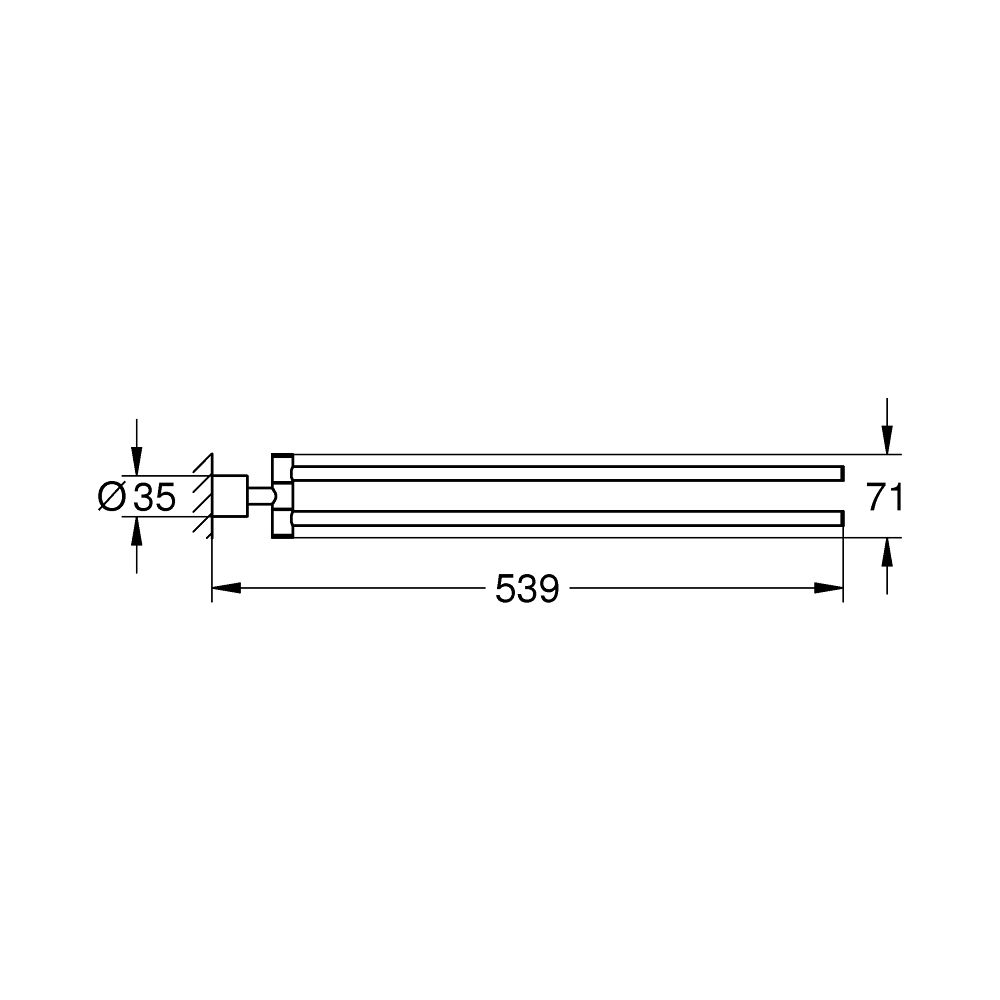 Grohe Atrio Handtuchhalter Chrom 2-armig nicht schwenkbar... GROHE-40888000 4005176754623 (Abb. 4)