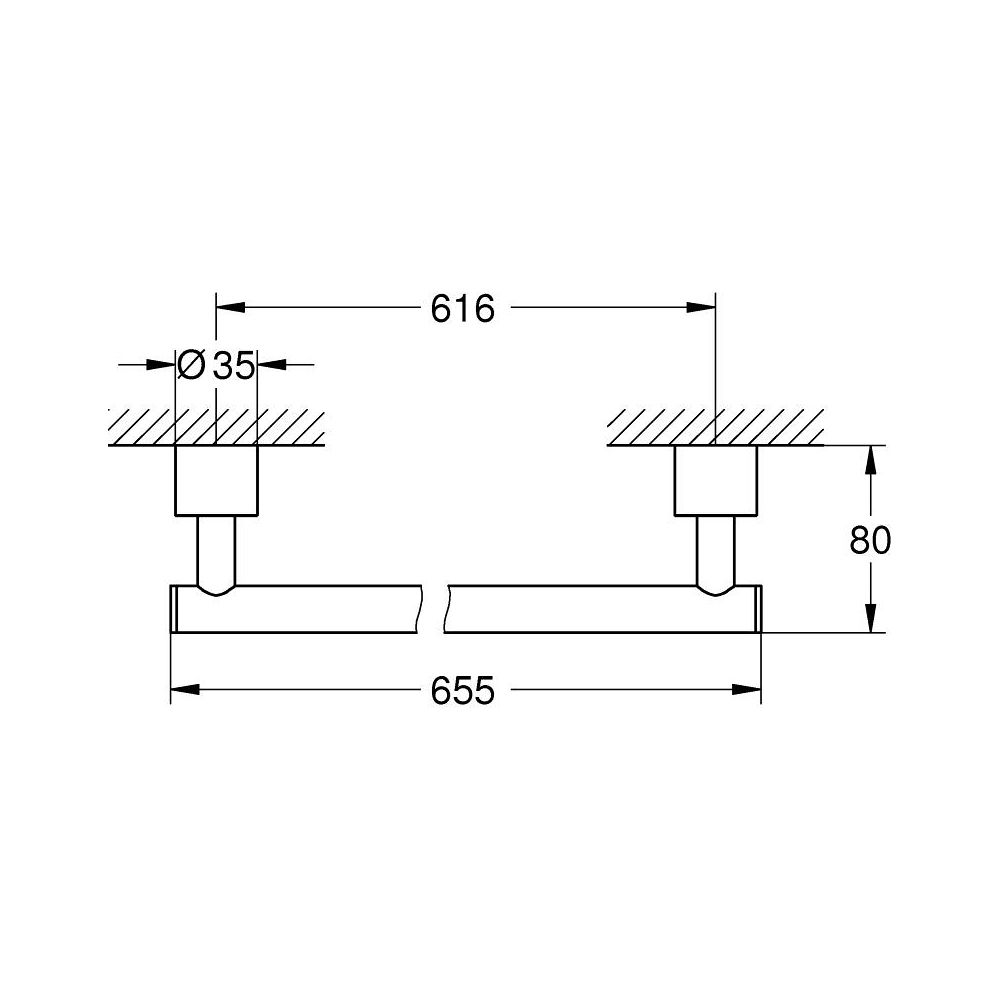 Grohe Atrio Badetuchhalter Cool Sunrise 600mm... GROHE-40889GL0 4005176754739 (Abb. 3)