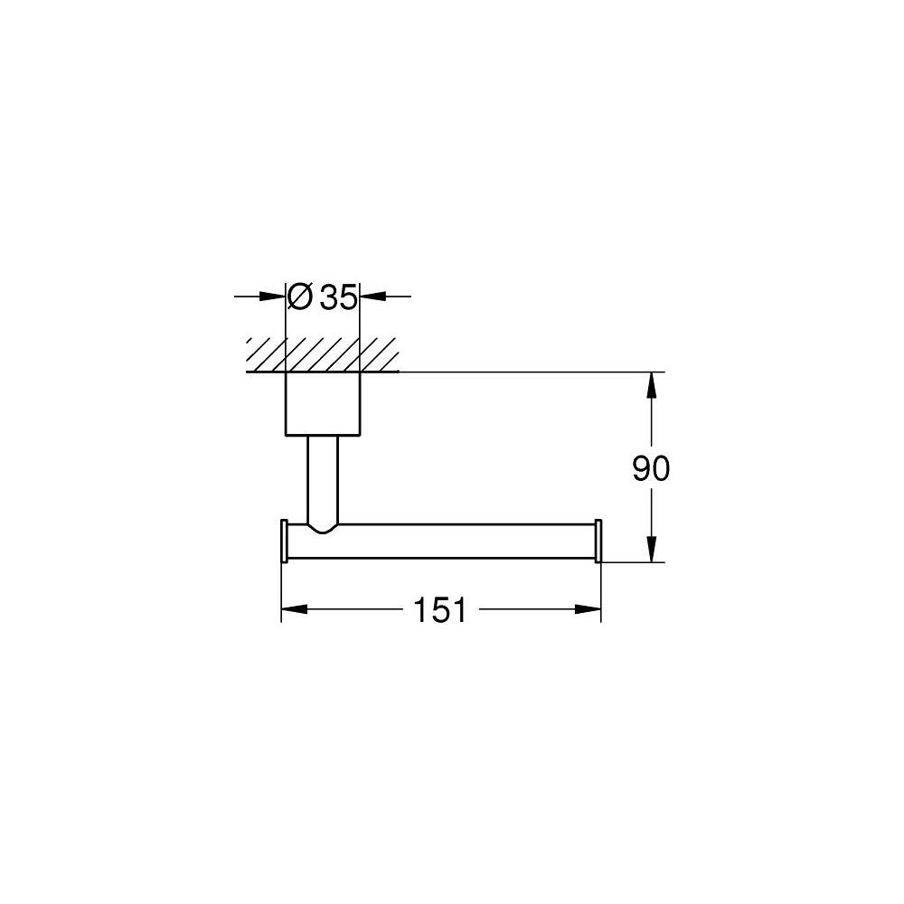 Grohe Atrio WC-Papierhalter, Toilettenpapierhalter ohne Deckel, Supersteel... GROHE-40891DC0 4005176754838 (Abb. 3)