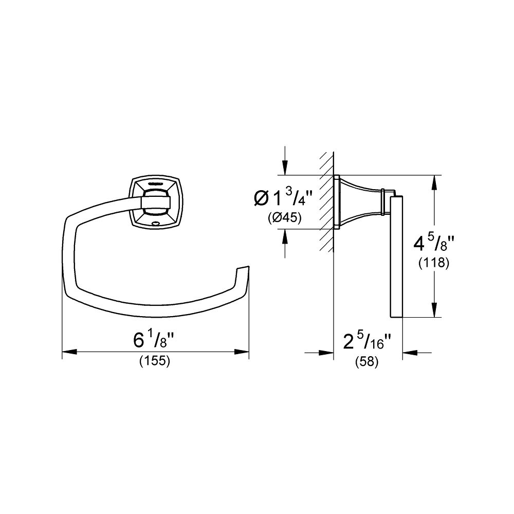 Grohe Grandera WC-Papierhalter, Toilettenpapierhalter Chrom, 40908000... GROHE-40908000 4005176754401 (Abb. 4)