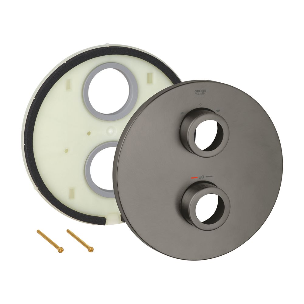 Grohe Rosette Hard Graphite gebürstet, für Grohtherm Thermostat-Sets, Aussendurchmesser... GROHE-47810AL0 4005176553813 (Abb. 2)