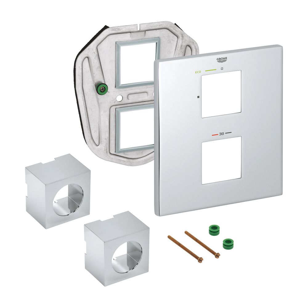 Grohe Rosette für Fertigmontageset Thermostat-Brause, Chrom, Wandrosette mit verdeckter... GROHE-47963000 4005176998638 (Abb. 1)