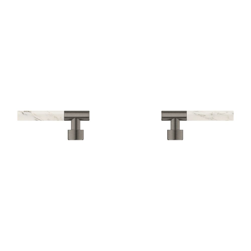 Grohe Atrio PC Hebelgriffe White Attica Caesarstone Hard Graphite gebürstet für 21134/2... GROHE-48458AL0 4005176788475 (Abb. 2)