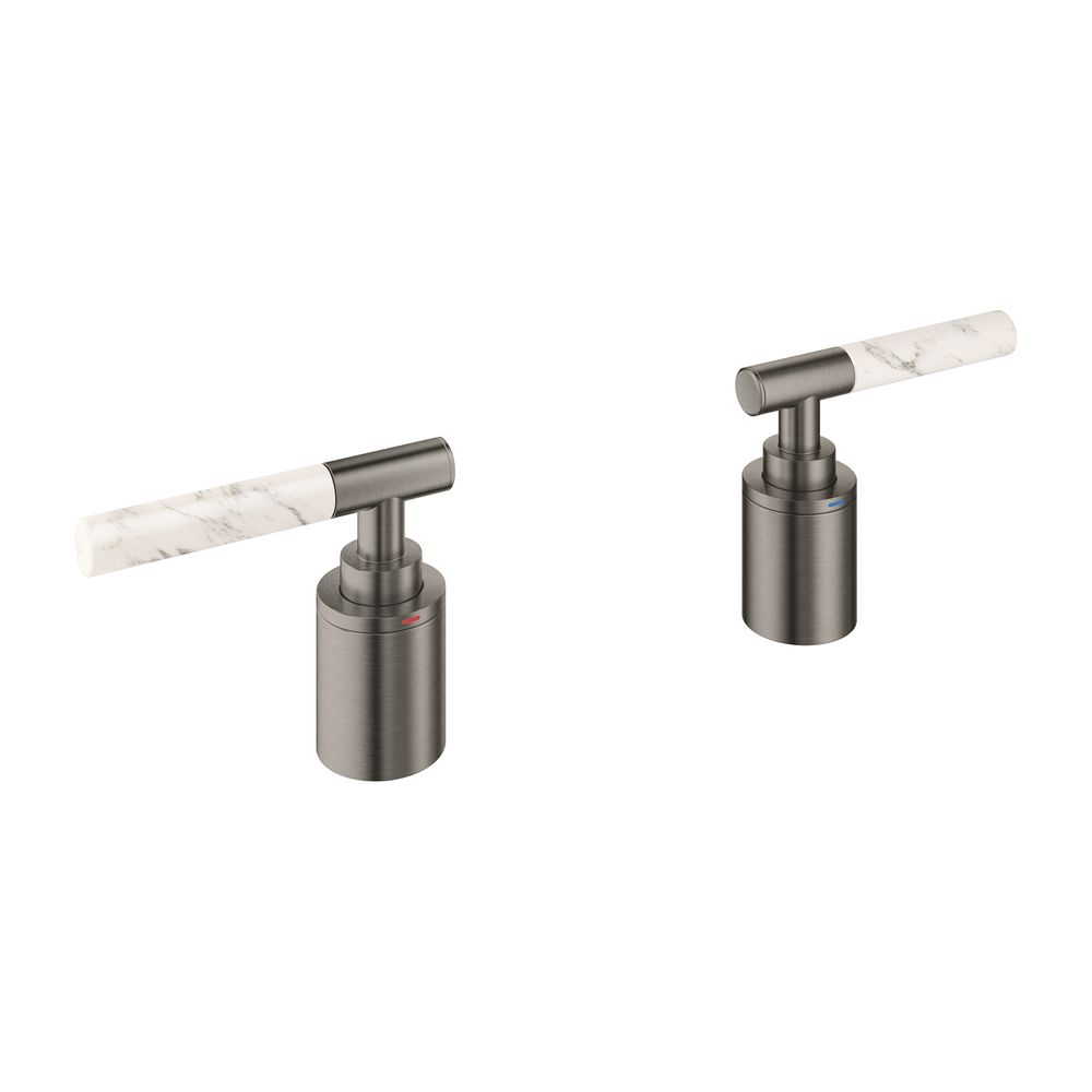 Grohe Atrio PC Hebelgriffe White Attica Caesarstone Hard Graphite gebürstet für 25224... GROHE-48464AL0 4005176788550 (Abb. 1)