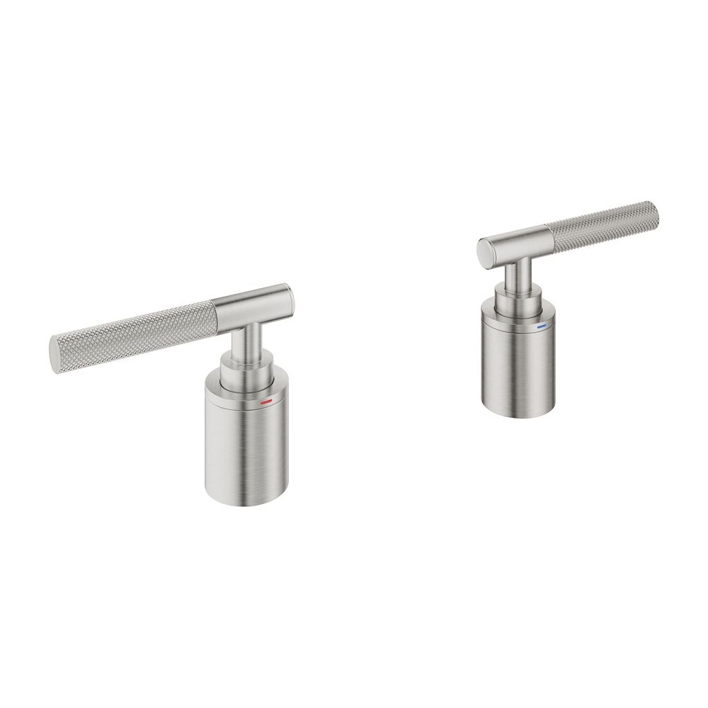 Grohe Atrio PC Hebelgriffe Rändelstruktur Supersteel für 25224... GROHE-48651DC0 4005176788666 (Abb. 1)