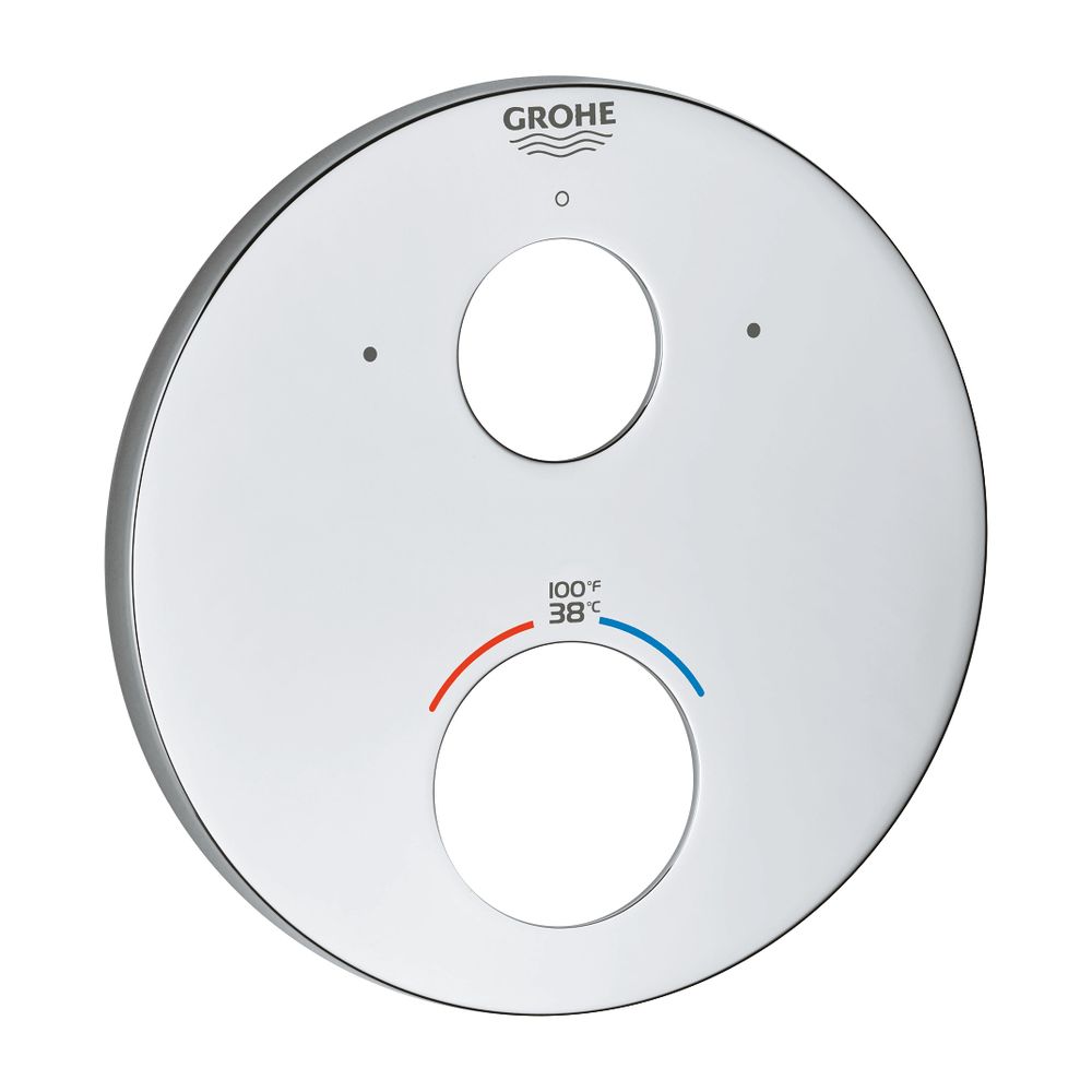 Grohe Rosette für Fertigmontageset Thermostat rund, Chrom, verdeckte Befestigung... GROHE-49098000 4005176497094 (Abb. 1)