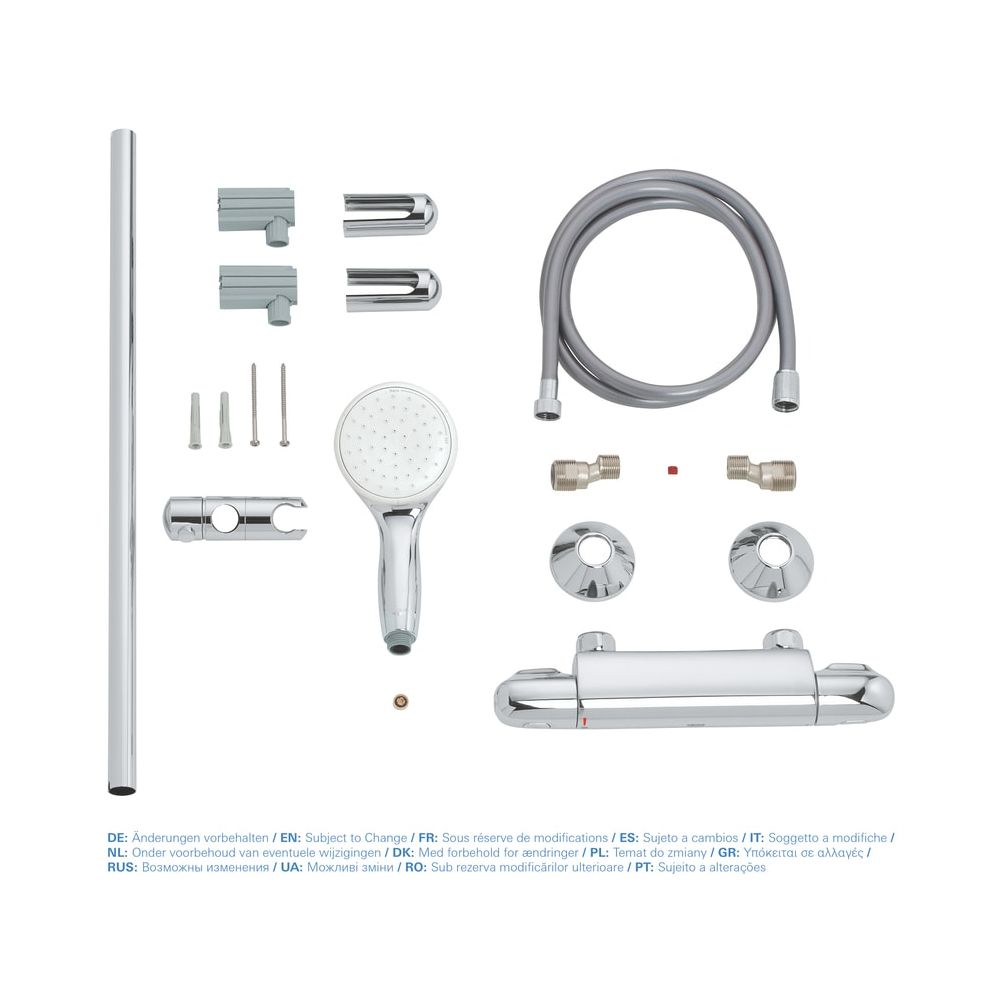 Grohe Grohtherm 1000 Thermostat-Brausebatterie 1/2" mit Brausegarnitur chrom 34820004... GROHE-34820004 4005176698583 (Abb. 2)