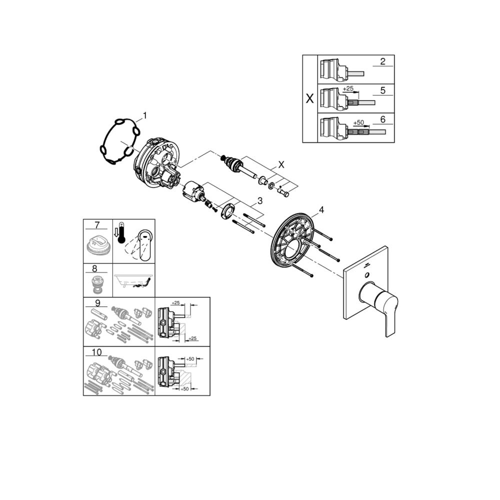 Grohe Allure Einhand-Wannenbatterie cool sunrise gebürstet 19315GN1... GROHE-19315GN1 4005176513978 (Abb. 6)