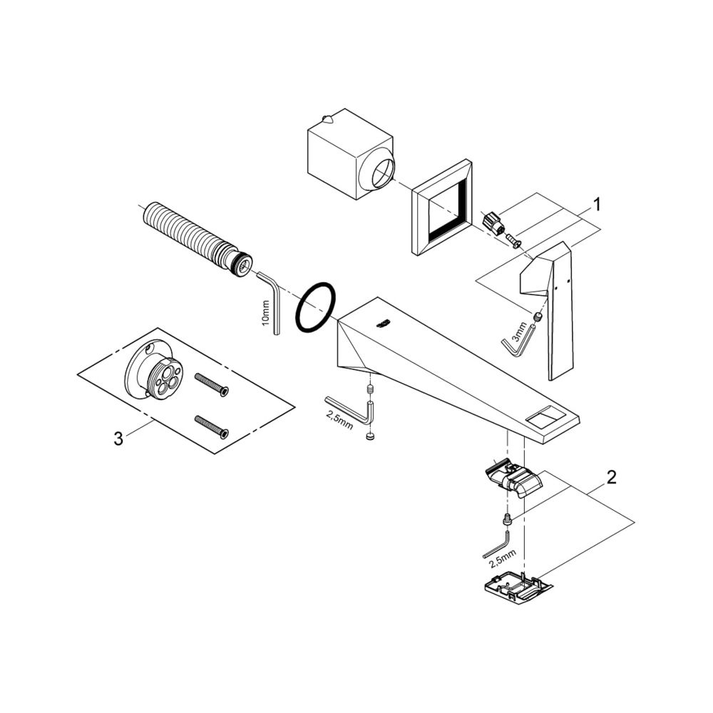 Grohe Allure Brilliant 2-Loch-Waschtischbatterie supersteel 19783DC0... GROHE-19783DC0 4005176490484 (Abb. 5)