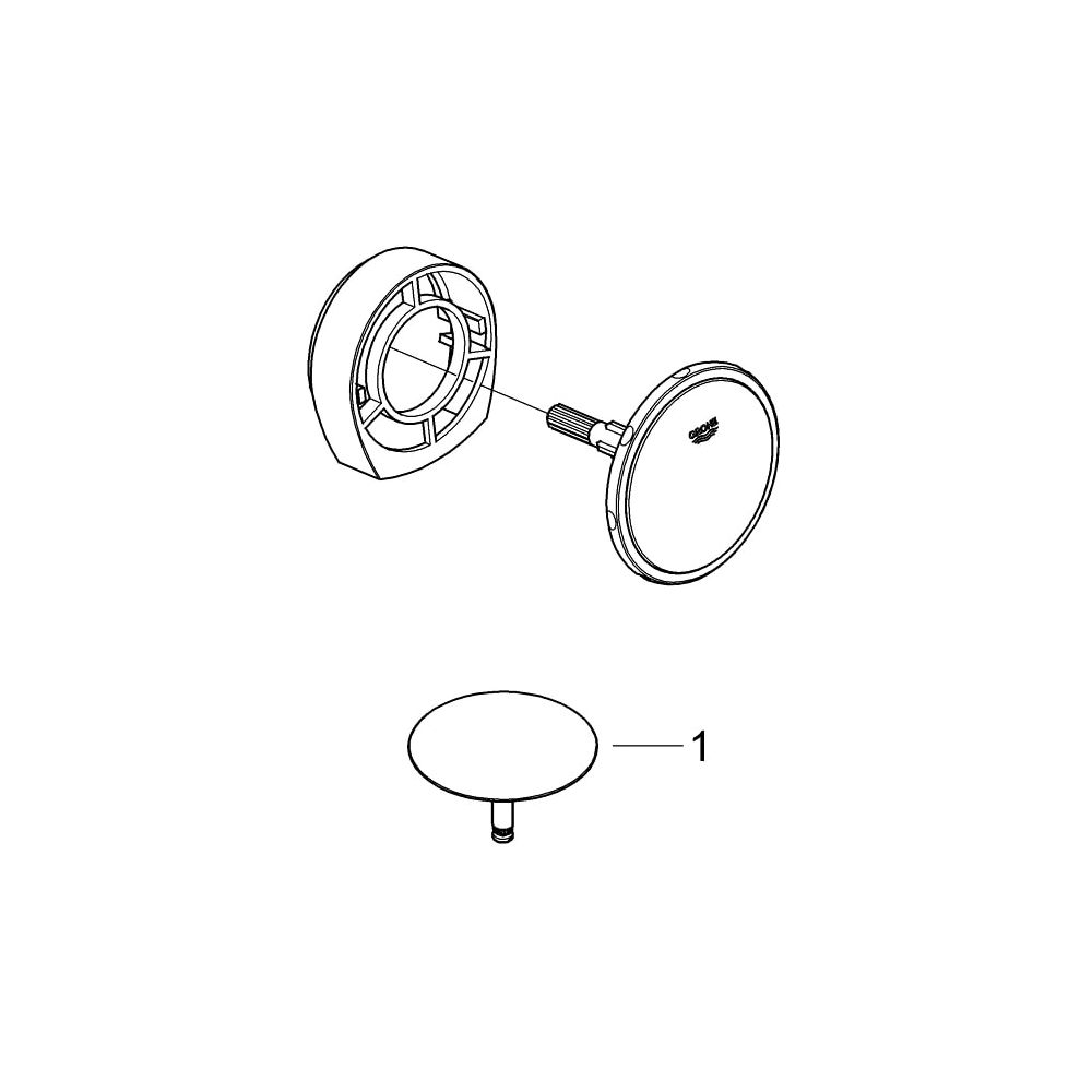 Grohe Talentofill Wannenfüll- Ab- und Überlaufgarnitur nickel gebürstet 19952EN0... GROHE-19952EN0 4005176468100 (Abb. 5)