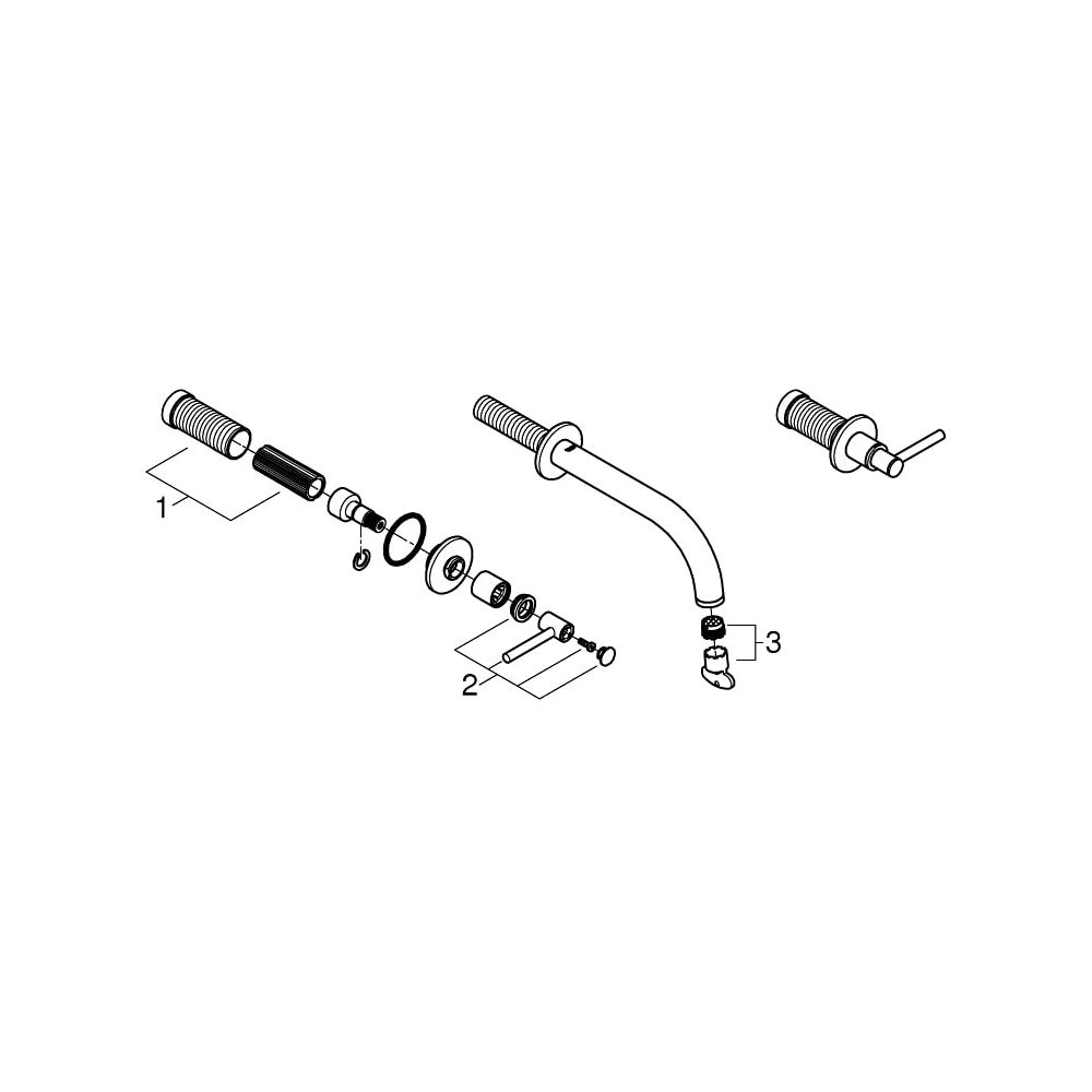 Grohe Atrio 3-Loch-Waschtischbatterie 1/2" hard graphite gebürstet 20169AL3... GROHE-20169AL3 4005176455025 (Abb. 5)