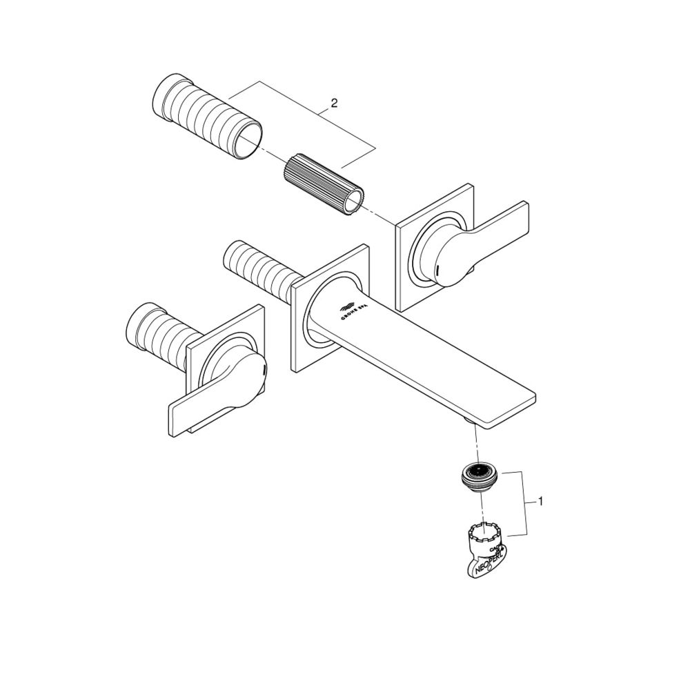 Grohe Allure 3-Loch-Waschtischbatterie 1/2" cool sunrise gebürstet 20189GN2... GROHE-20189GN2 4005176499821 (Abb. 2)