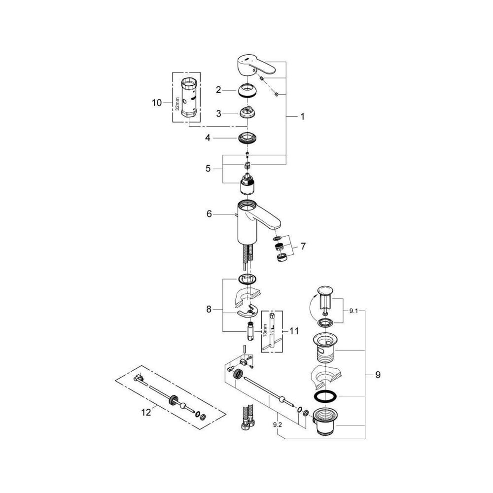 Grohe Eurostyle Cosmopolitan Einhand-Waschtischbatterie 1/2" S-Size chrom 2337420E... GROHE-2337420E 4005176936678 (Abb. 4)