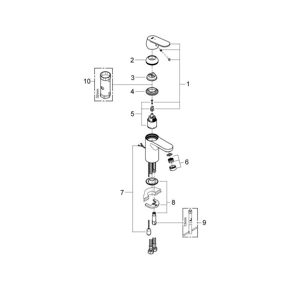 Grohe Eurosmart Cosmopolitan Einhand-Waschtischbatterie 1/2" S-Size chrom 2337800E... GROHE-2337800E 4005176936647 (Abb. 4)