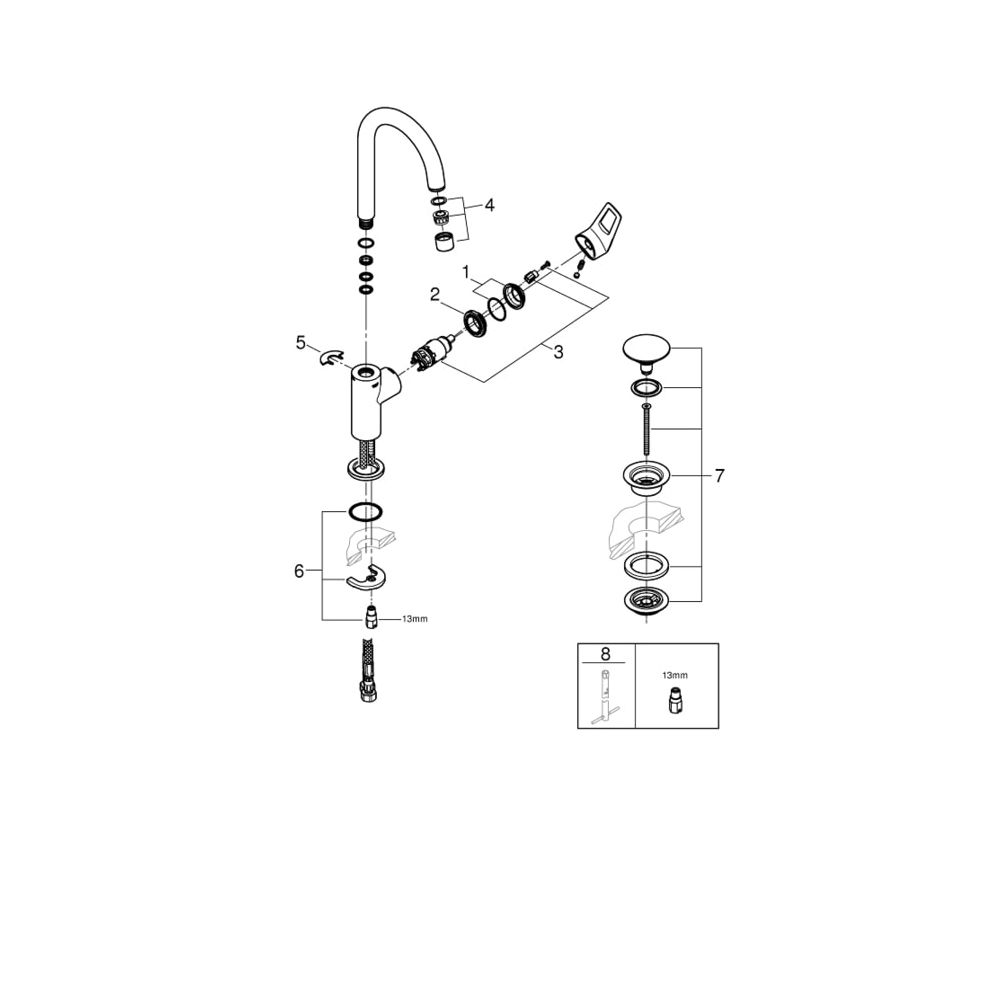 Grohe BauLoop Einhand-Waschtischbatterie 1/2" L-Size chrom 23891001... GROHE-23891001 4005176554322 (Abb. 2)