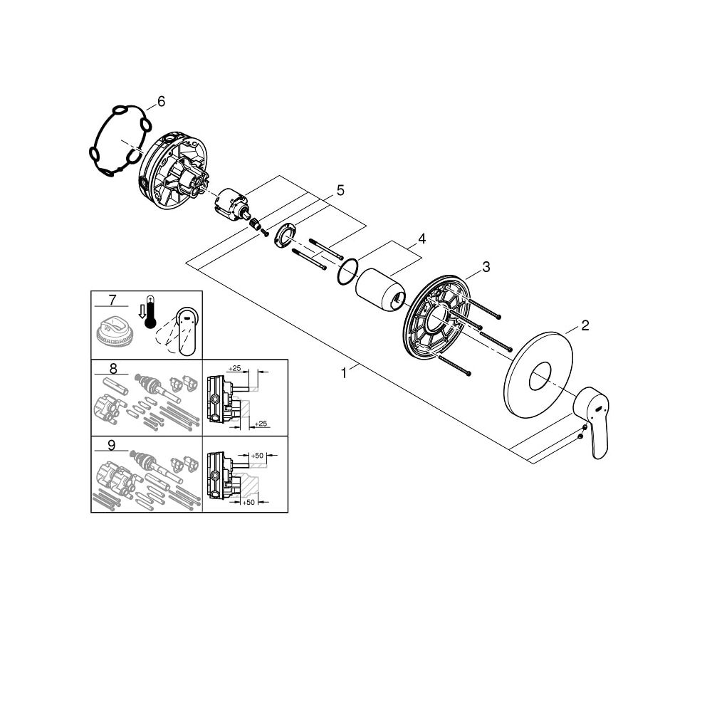 Grohe Eurostyle Cosmopolitan Einhand-Brausebatterie chrom 24051002... GROHE-24051002 4005176465383 (Abb. 6)