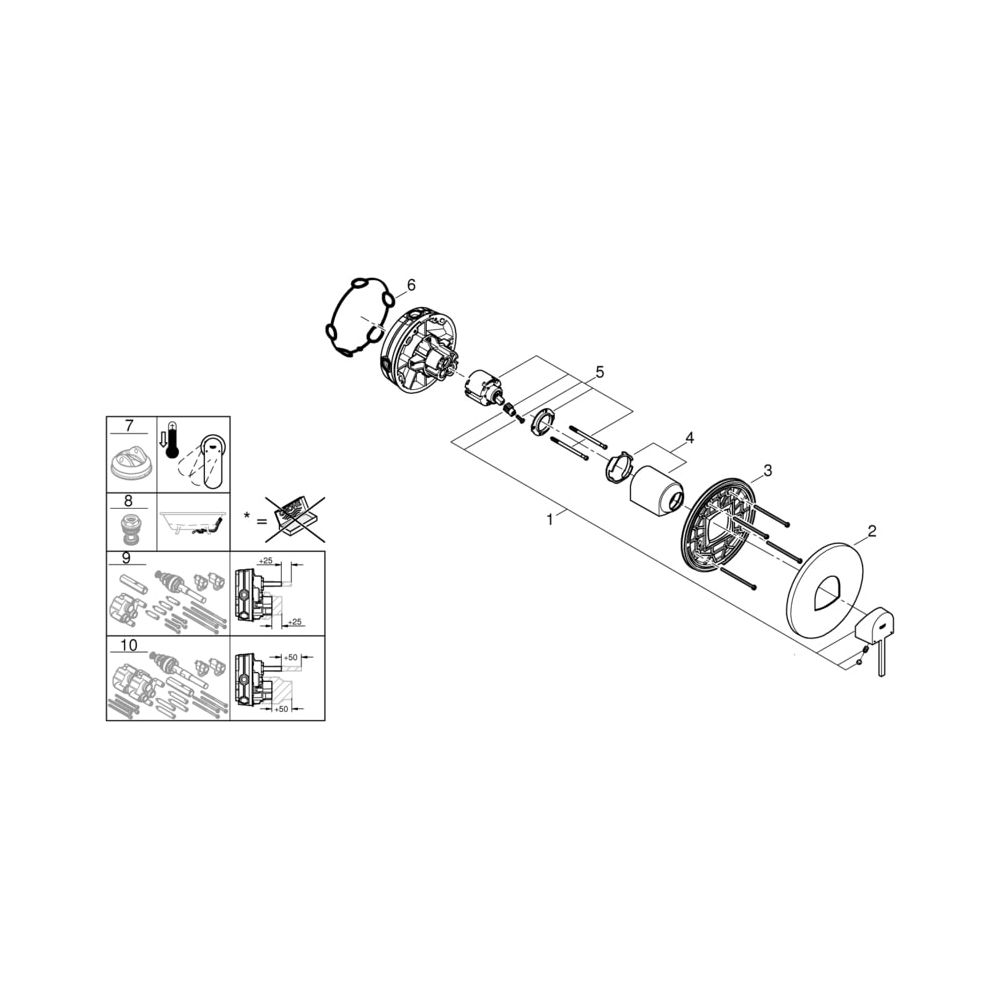 Grohe Plus Einhand-Brausebatterie 24059003... GROHE-24059003 4005176529832 (Abb. 6)