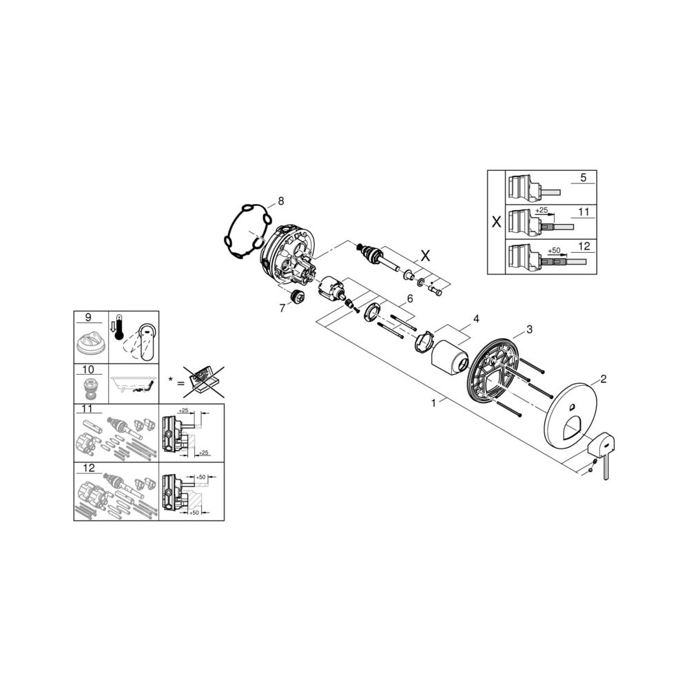 Grohe Plus Einhand-Wannenbatterie 24060AL3... GROHE-24060AL3 4005176585692 (Abb. 5)