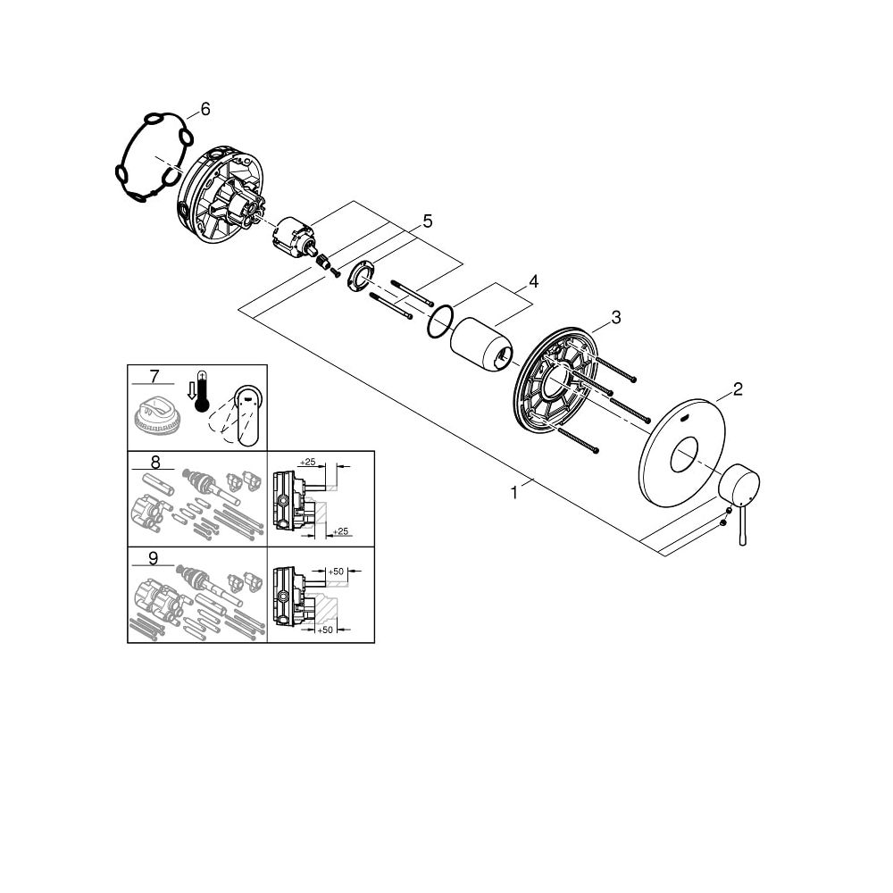 Grohe Essence Einhand-Brausebatterie hard graphite 24168A01... GROHE-24168A01 4005176712135 (Abb. 6)