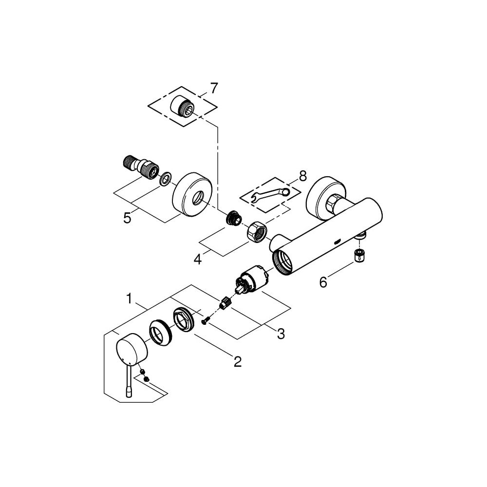 Grohe Essence Einhand-Brausebatterie 1/2" hard graphite 25252A01... GROHE-25252A01 4005176711183 (Abb. 4)