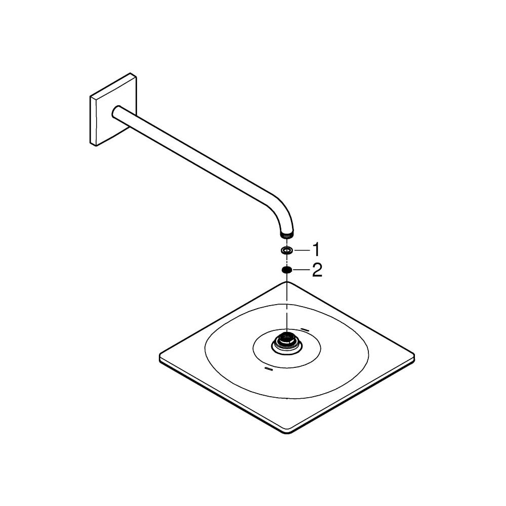 Grohe Rainshower Mono 310 Cube Kopfbrauseset 422 mm hard graphite 26564A00... GROHE-26564A00 4005176557736 (Abb. 5)