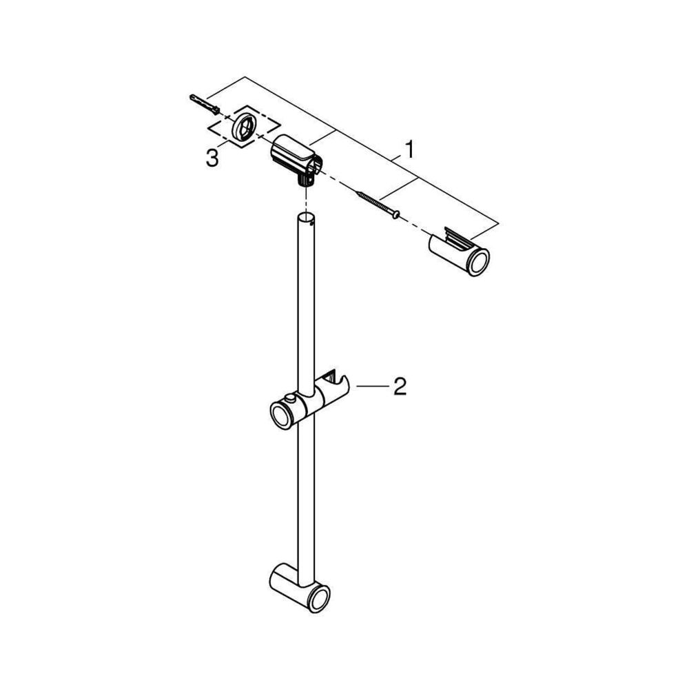 Grohe Tempesta Rustic Brausestange 600 mm chrom 27519000... GROHE-27519000 4005176886485 (Abb. 5)