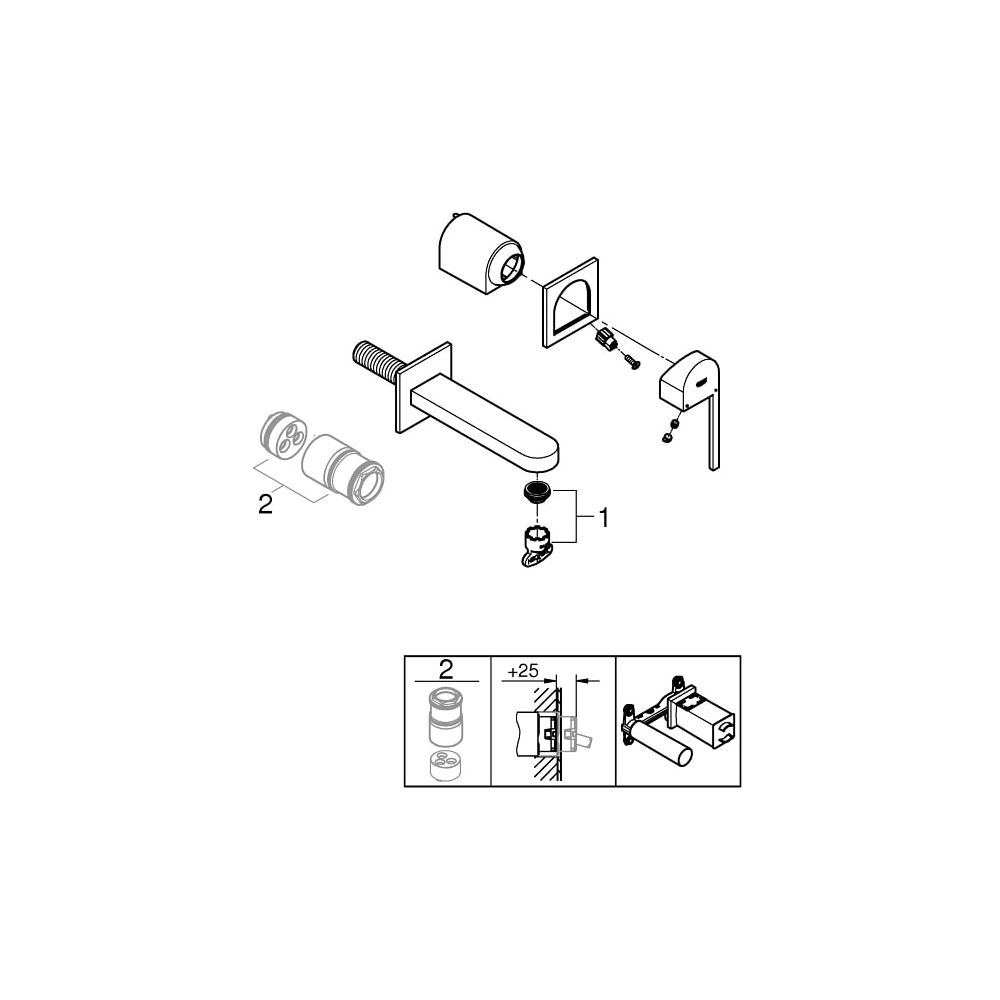 Grohe Plus 2-Loch-Waschtischbatterie 29303003... GROHE-29303003 4005176529764 (Abb. 2)