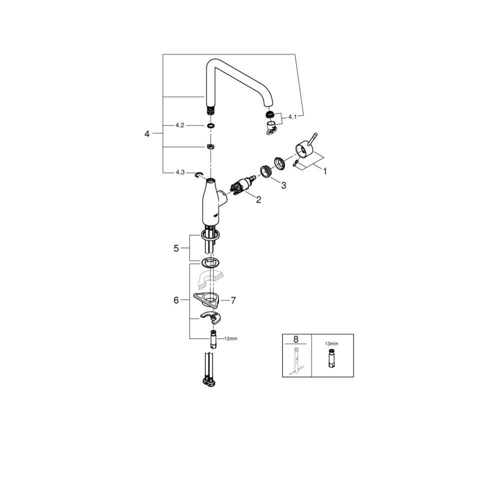 Grohe Essence Einhand-Spültischbatterie 1/2" warm sunset 30505DA0... GROHE-30505DA0 4005176719752 (Abb. 6)