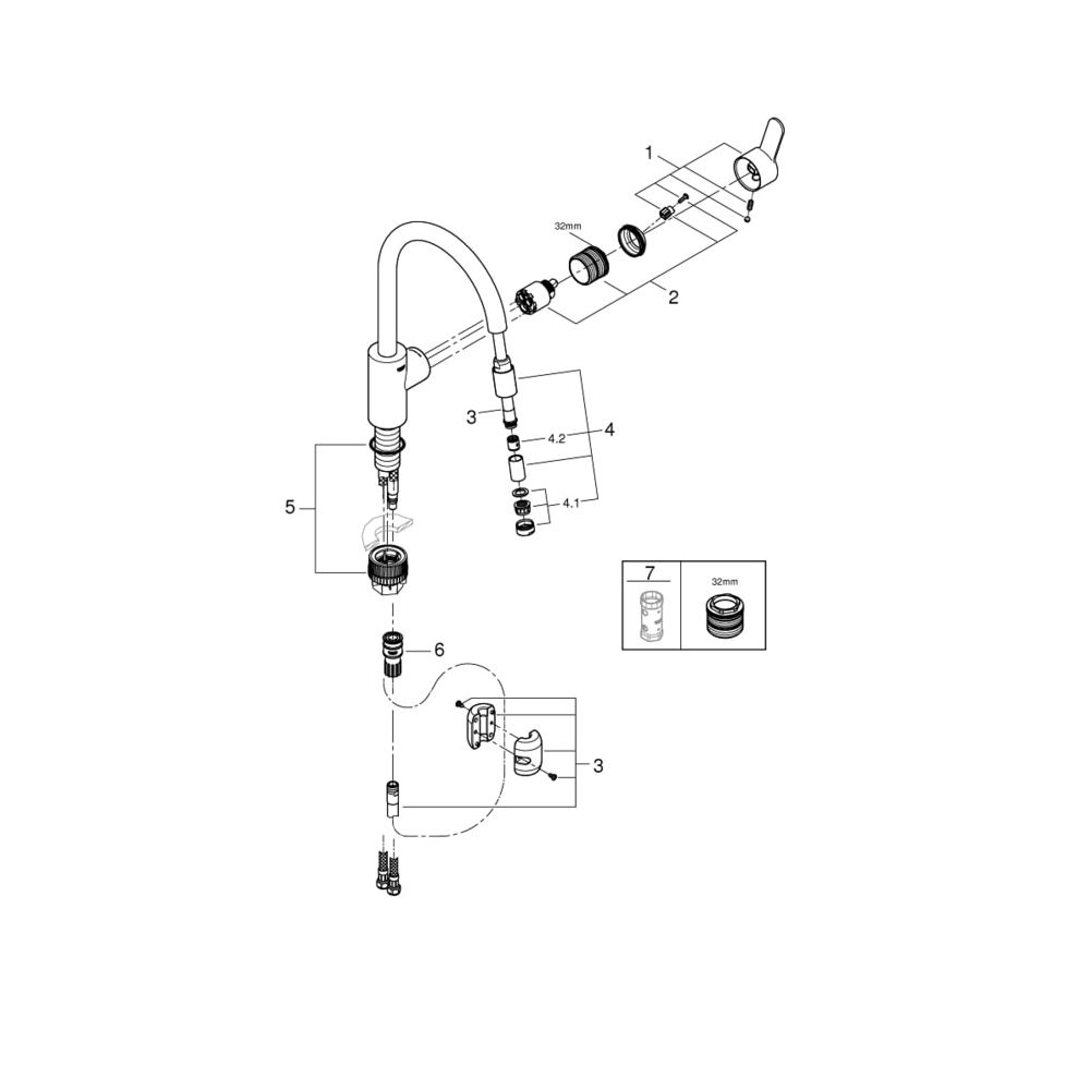 Grohe Eurostyle Cosmopolitan Einhand-Spültischbatterie 1/2" chrom 31126004... GROHE-31126004 4005176466977 (Abb. 2)