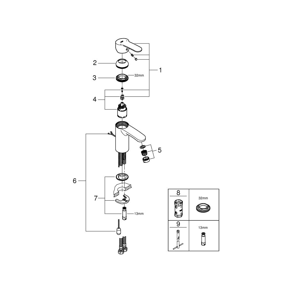 Grohe Eurostyle Cosmopolitan Einhand-Waschtischbatterie 1/2" S-Size chrom 3355720E... GROHE-3355720E 4005176906572 (Abb. 5)