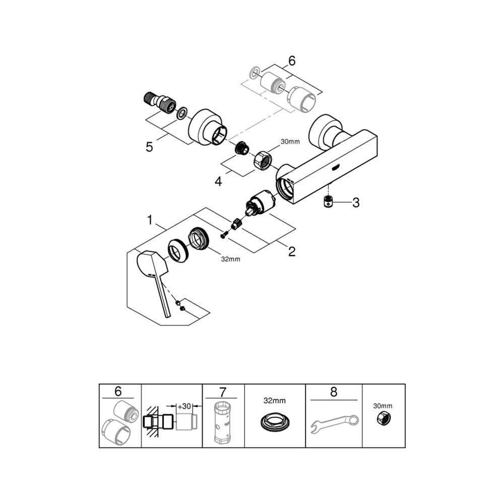 Grohe Plus Einhand-Brausebatterie 1/2" 33577AL3... GROHE-33577AL3 4005176585685 (Abb. 7)