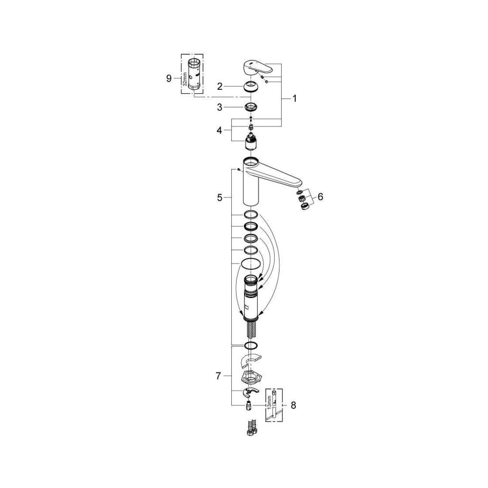 Grohe Eurodisc Cosmopolitan Einhand-Spültischbatterie 1/2" chrom 33770002... GROHE-33770002 4005176888137 (Abb. 6)