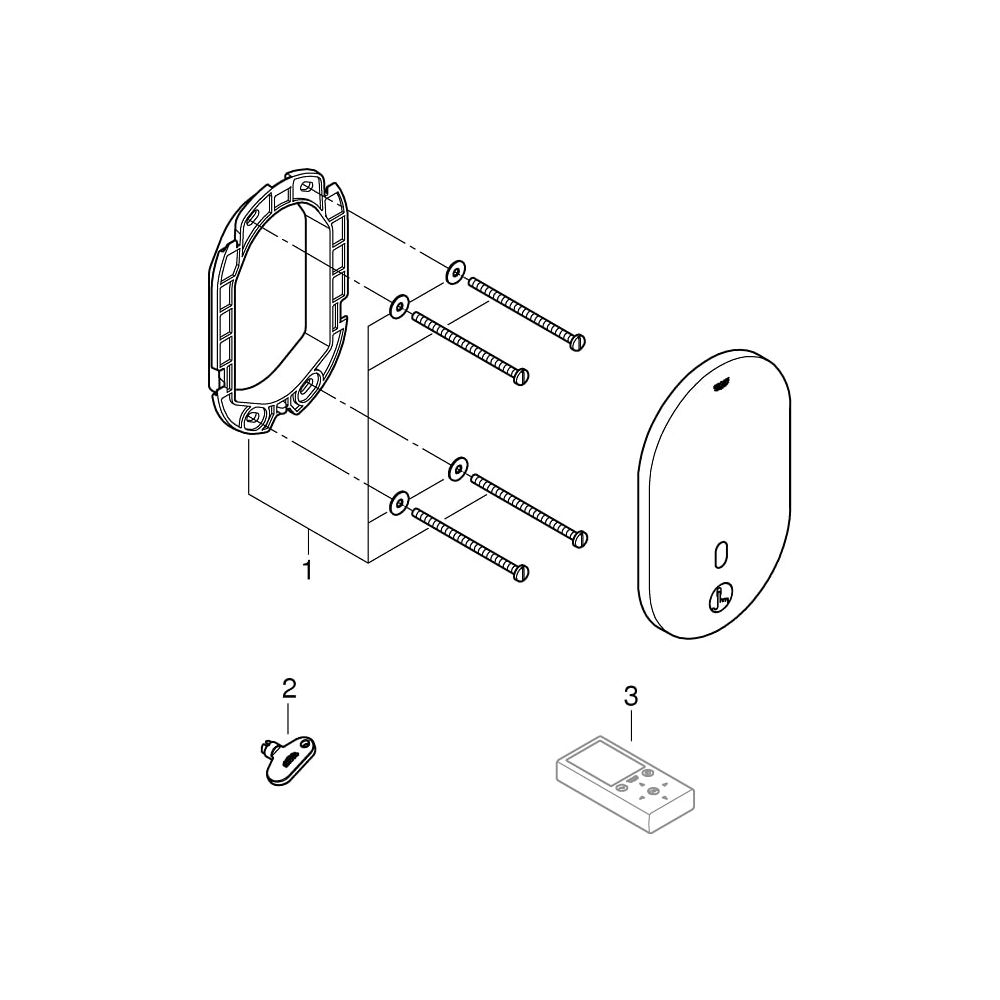 Grohe Eurosmart CE Infrarot-Elektronik für Brausethermostat Wandeinbau chrom 36463000... GROHE-36463000 4005176576690 (Abb. 5)