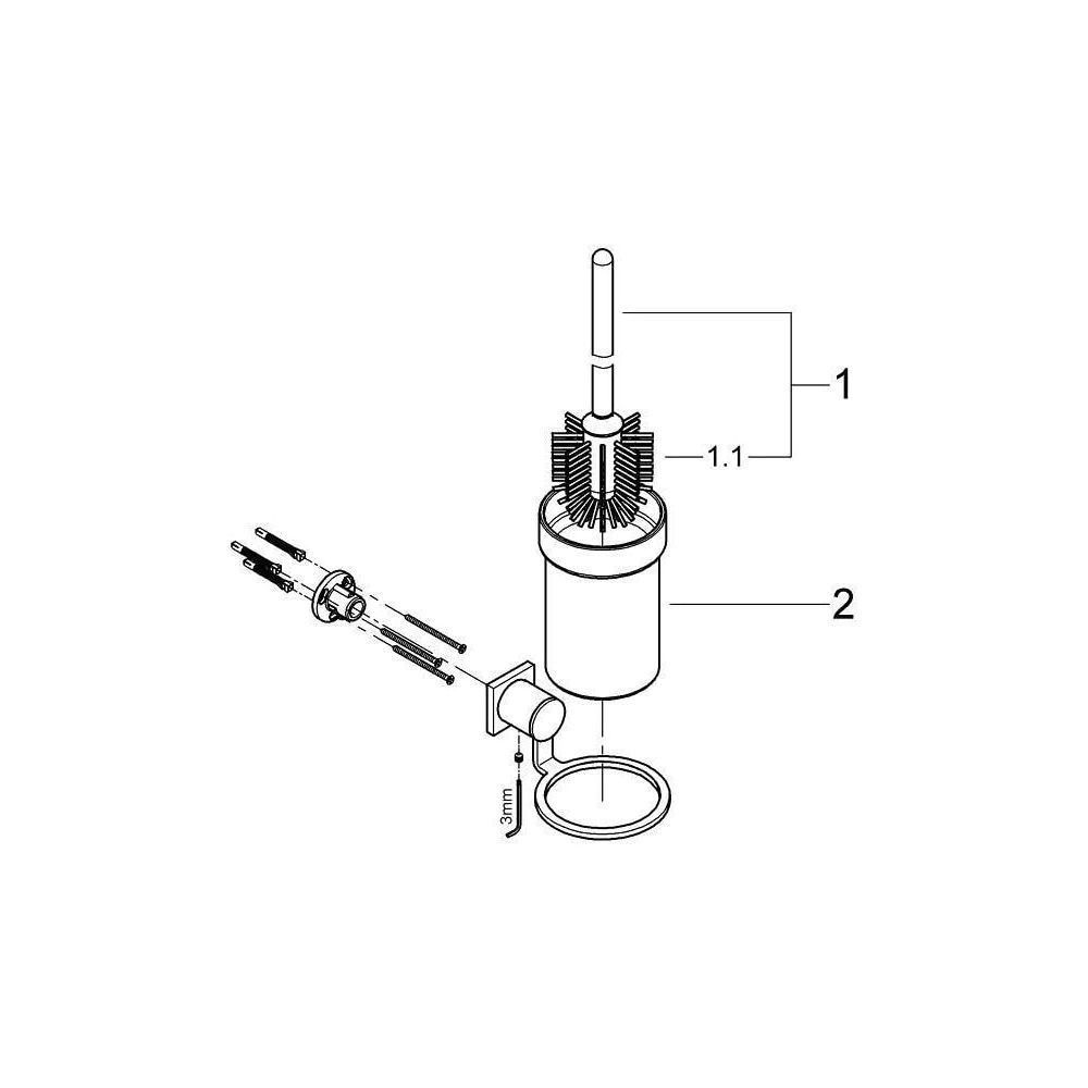 Grohe Allure Toilettenbürstengarnitur chrom 40340000... GROHE-40340000 4005176824128 (Abb. 4)