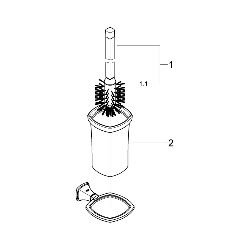 Grohe Grandera Toilettenbürstengarnitur chrom 40632000... GROHE-40632000 4005176928017 (Abb. 7)