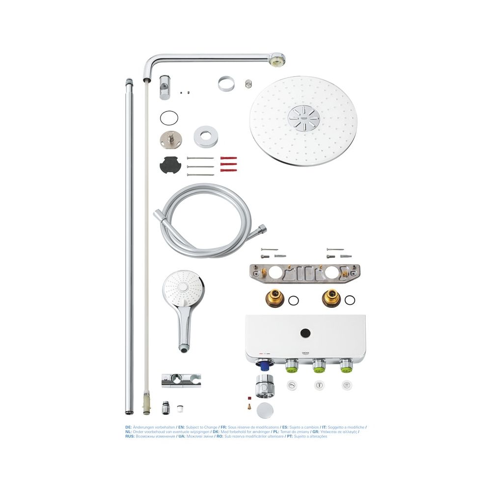 Grohe Euphoria SmartControl System 310 Duo Duschsystem mit Thermostatbatterie Wandmont... GROHE-26507LS0 4005176457609 (Abb. 10)