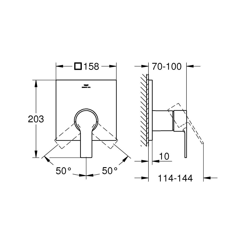 Grohe Allure Einhand-Brausebatterie warm sunset gebürstet 19317DL1... GROHE-19317DL1 4005176513633 (Abb. 5)