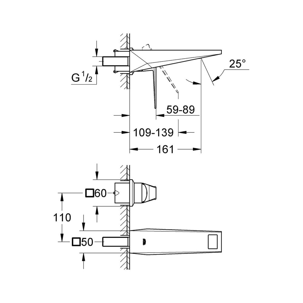 Grohe Allure Brilliant 2-Loch-Waschtischbatterie chrom 19781000... GROHE-19781000 4005176898822 (Abb. 5)