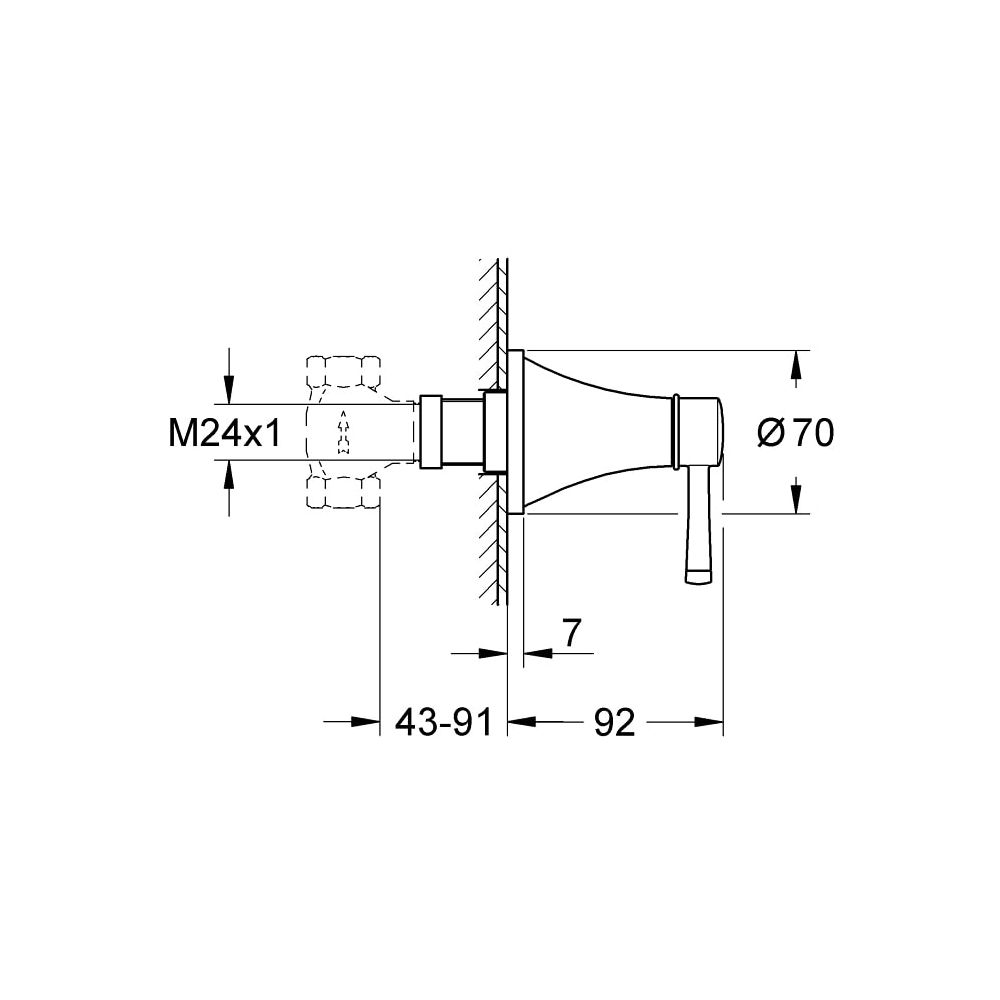 Grohe Grandera UP-Ventil Oberbau chrom 19944000... GROHE-19944000 4005176931086 (Abb. 4)