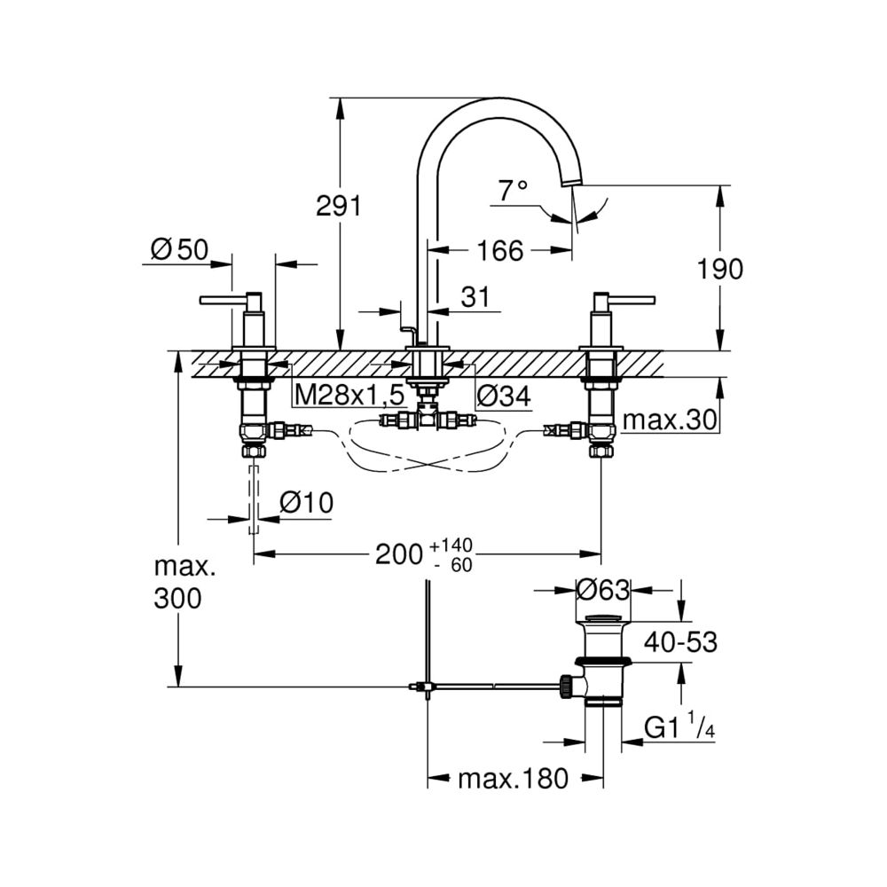 Grohe Atrio 3-Loch-Waschtischbatterie 1/2" chrom 20009003... GROHE-20009003 4005176454974 (Abb. 4)