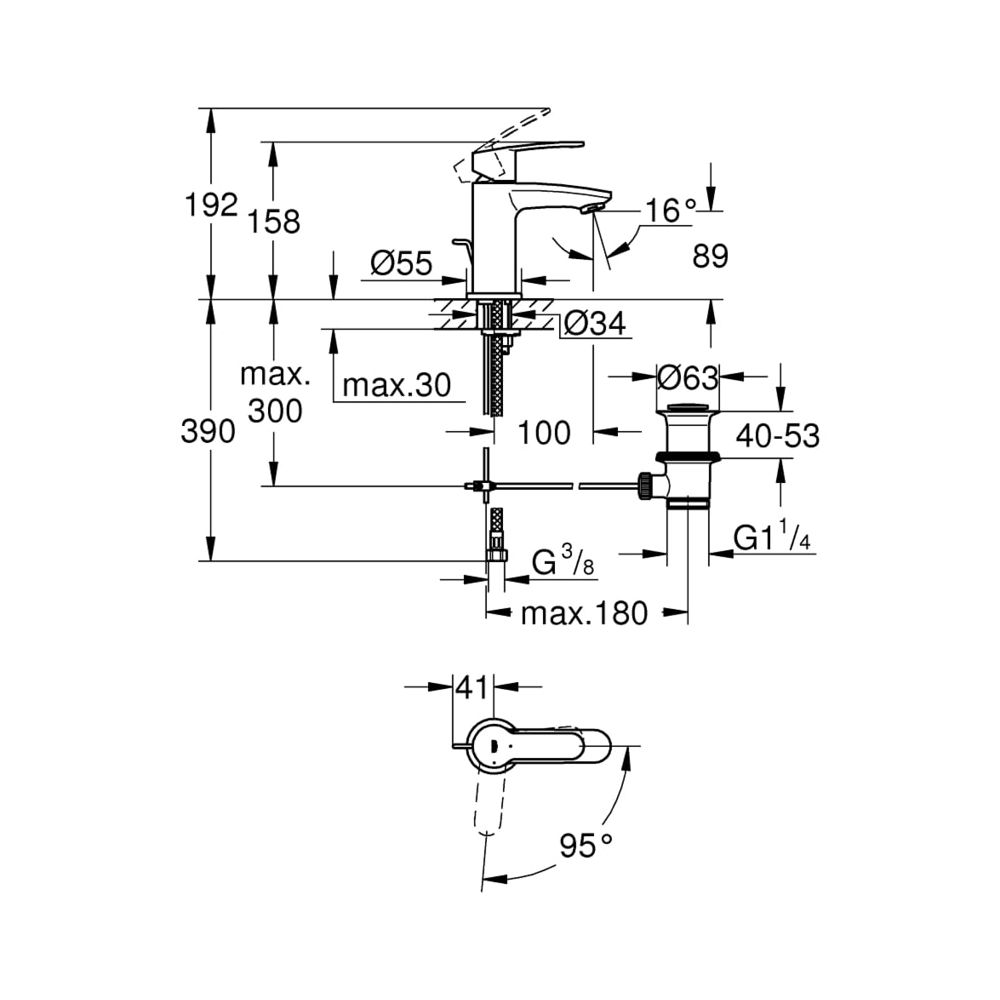 Grohe Eurostyle Cosmopolitan Einhand-Waschtischbatterie 1/2" S-Size chrom 2338720E... GROHE-2338720E 4005176938382 (Abb. 3)