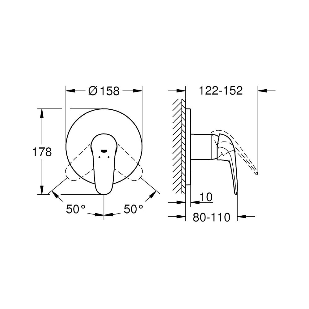 Grohe Eurostyle Einhand-Brausebatterie chrom 24046003... GROHE-24046003 4005176465307 (Abb. 5)