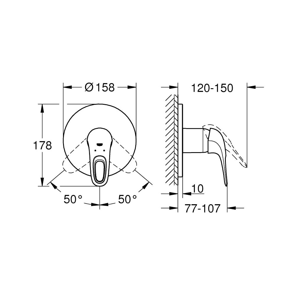 Grohe Eurostyle Einhand-Brausebatterie chrom 24048003... GROHE-24048003 4005176465345 (Abb. 5)