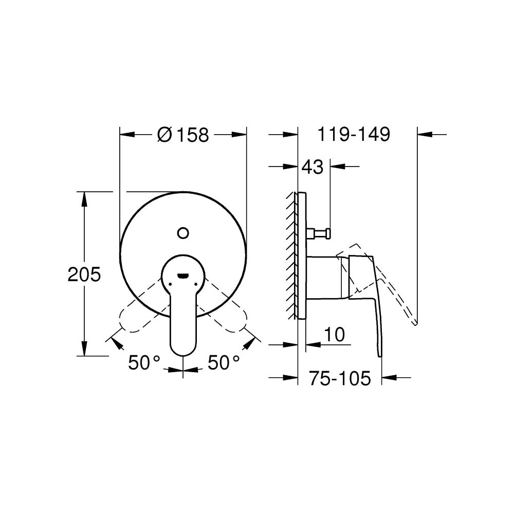 Grohe Eurostyle Cosmopolitan Einhand-Wannenbatterie chrom 24052002... GROHE-24052002 4005176465390 (Abb. 5)