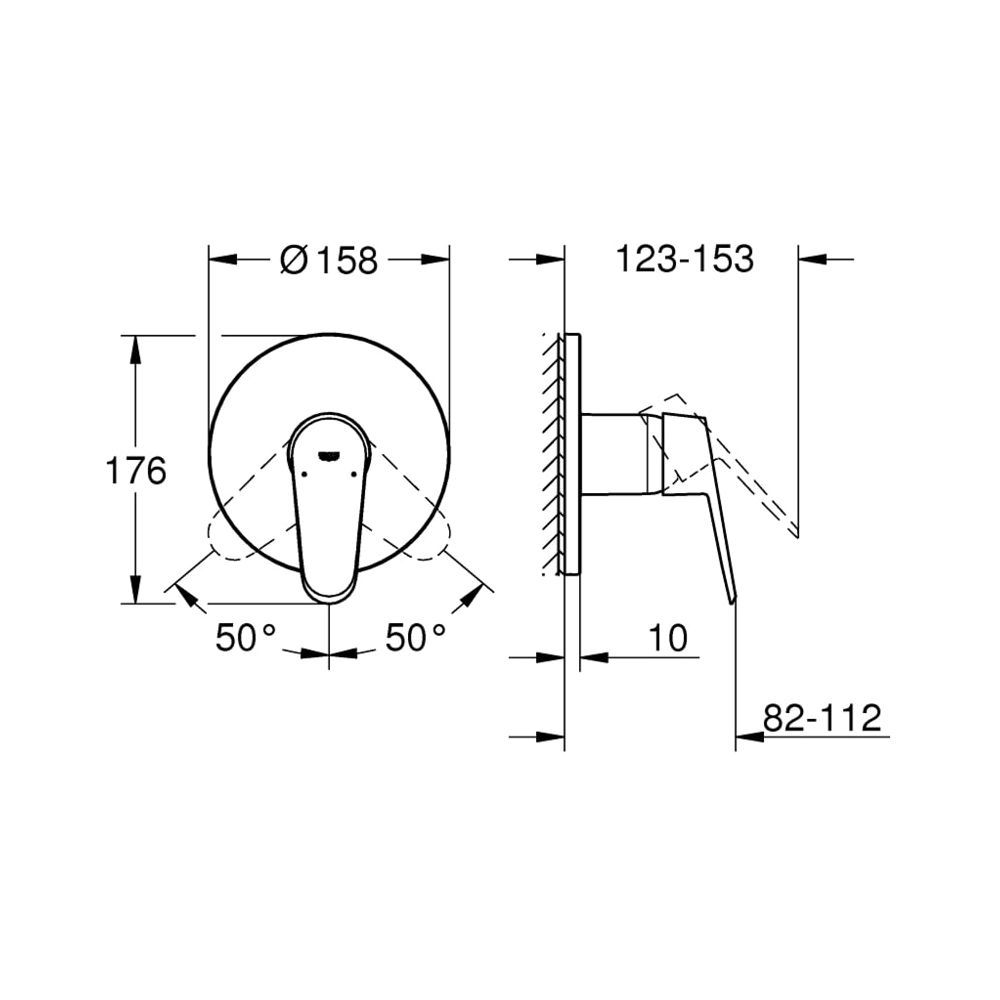 Grohe Eurodisc Cosmopolitan Einhand-Brausebatterie chrom 24055002... GROHE-24055002 4005176465420 (Abb. 5)