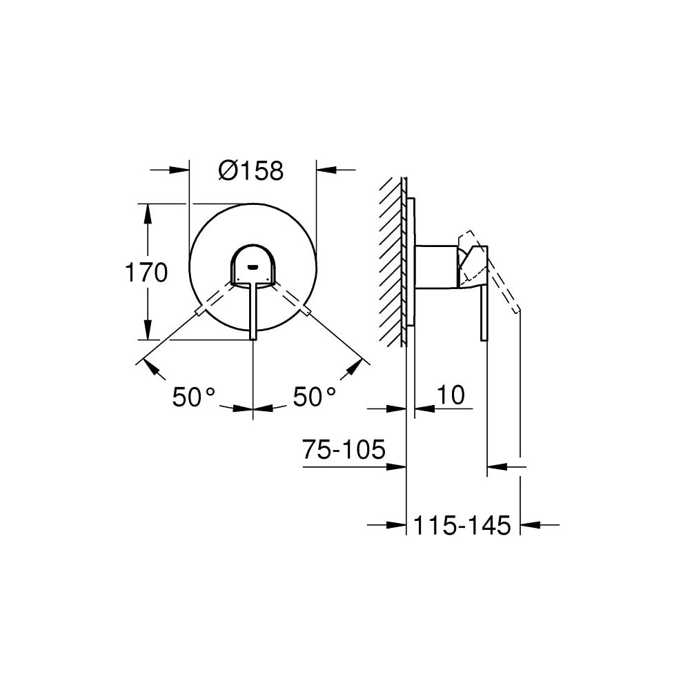 Grohe Plus Einhand-Brausebatterie 24059003... GROHE-24059003 4005176529832 (Abb. 5)