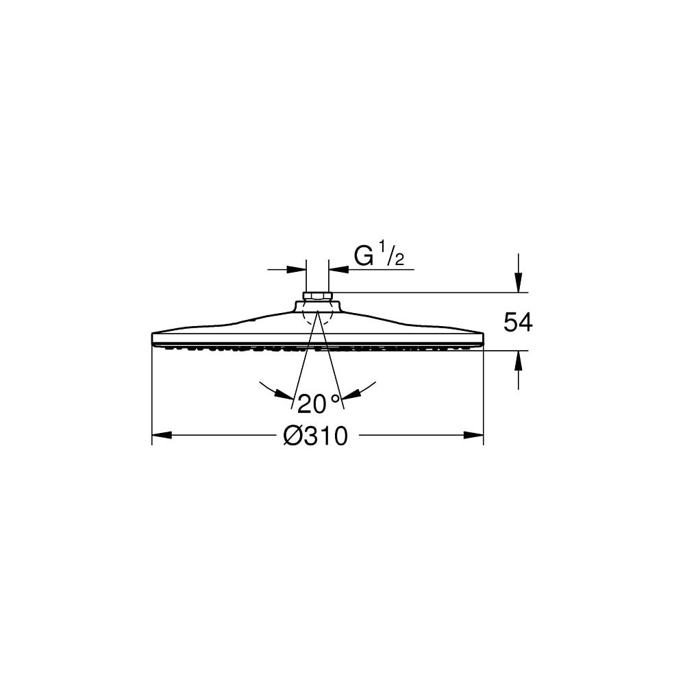 Grohe Rainshower Mono 310 Kopfbrause chrom 26562000... GROHE-26562000 4005176481765 (Abb. 5)