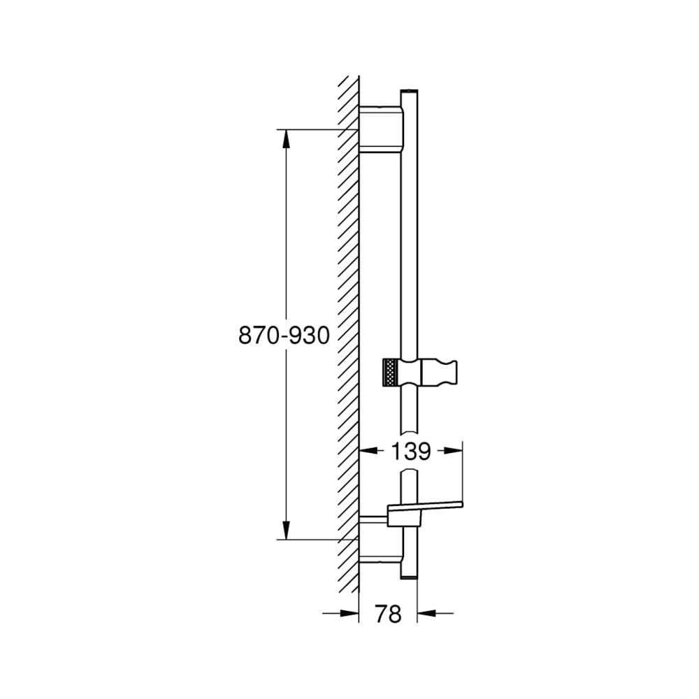 Grohe Rainshower SmartActive Brausestange 900 mm hard graphite 26603A00... GROHE-26603A00 4005176558696 (Abb. 5)