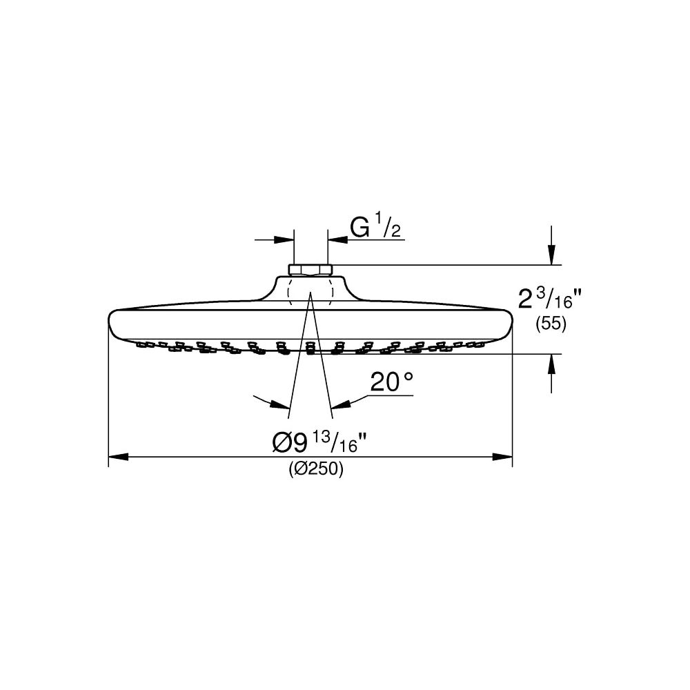 Grohe Tempesta 250 Kopfbrause chrom 26666000... GROHE-26666000 4005176580536 (Abb. 9)