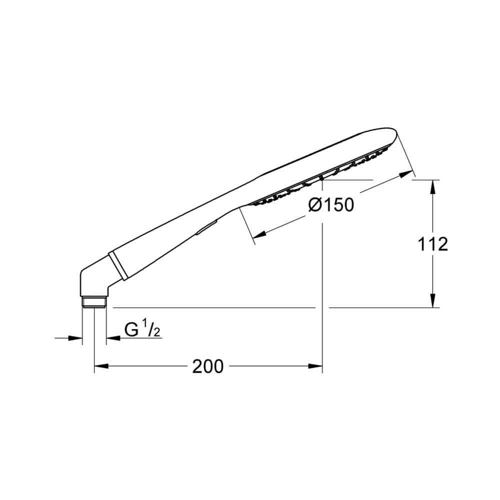 Grohe Rainshower Icon 150 Handbrause, 2 Strahlarten, Rot, 27443000... GROHE-27443000 4005176880025 (Abb. 8)